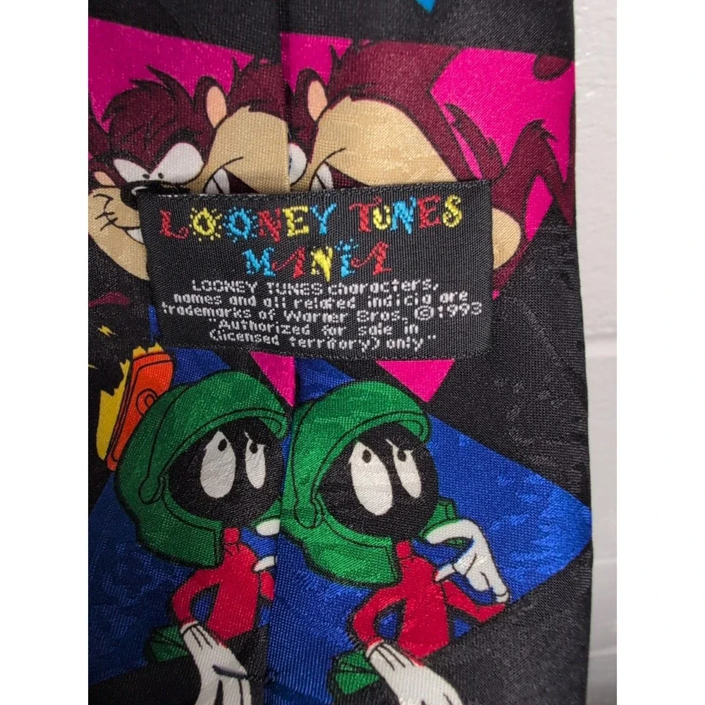 Vintage 90s Looney Tunes Silk & Polyester Ties (Lot Of 4)